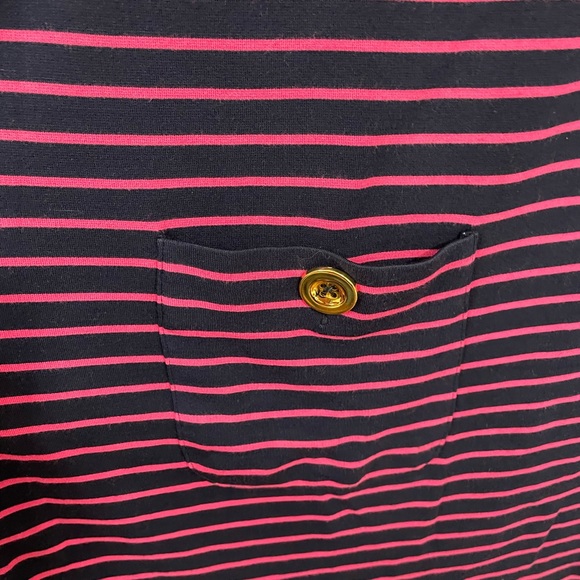 SAIL TO SABLE Navy and Pink Long Sleeve Shirt Dress Size XL - Picture 2 of 5